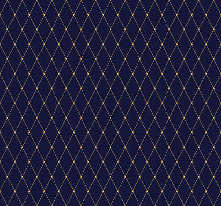 Abstract geometric patern with rhombuses. A seamless vector background. Black and gold texture....