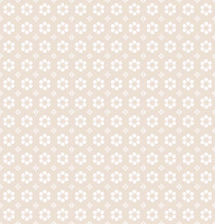 Flower geometric pattern. Seamless vector background. White and pink ornamentのイラスト素材