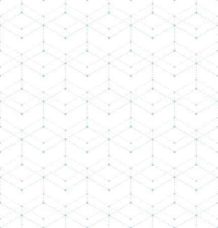 The geometric pattern with lines, points. Seamless vector background. White and grey texture. Graphic modern pattern.のイラスト素材