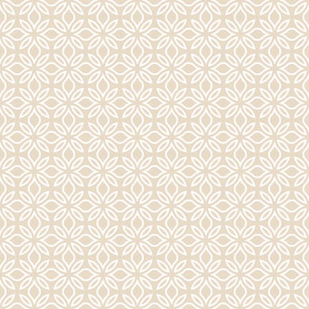 Flower geometric pattern. Seamless vector background. White and pink ornamentのイラスト素材
