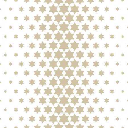 Abstract geometric pattern with stars. A seamless vector background. White and gold ornament. Graphic modern patternのイラスト素材