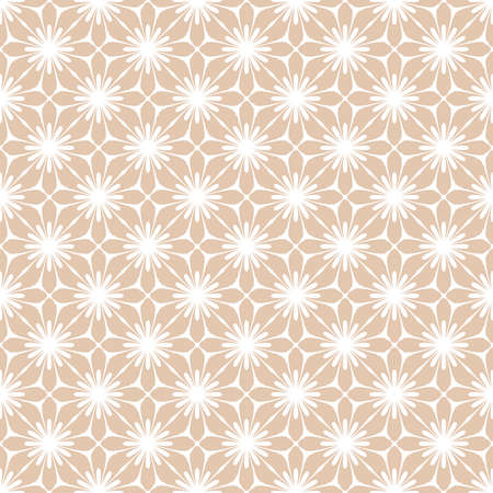 Flower geometric pattern. Seamless vector background. White and pink ornamentのイラスト素材