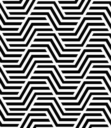 Abstract geometric pattern with stripes, lines. A seamless vector background. White and black ornamentのイラスト素材