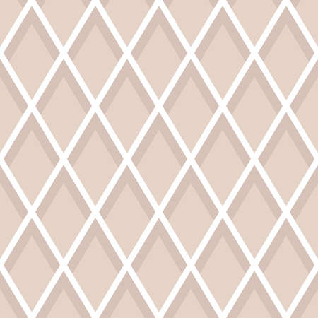 Abstract geometric pattern with rhombuses. A seamless vector background. White and pink ornament. Graphic modern patternのイラスト素材