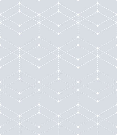 The geometric pattern with points. Seamless vector background. White and grey texture. Graphic modern patternのイラスト素材