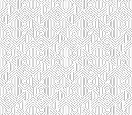 Abstract geometric pattern with stripes, lines. A seamless vector background. White and grey ornament.のイラスト素材