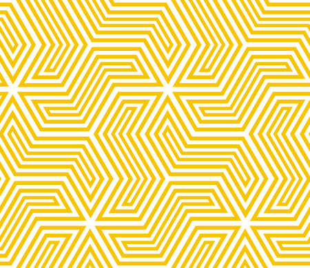 The geometric pattern by stripes . Seamless vector background. Yellow texture.のイラスト素材