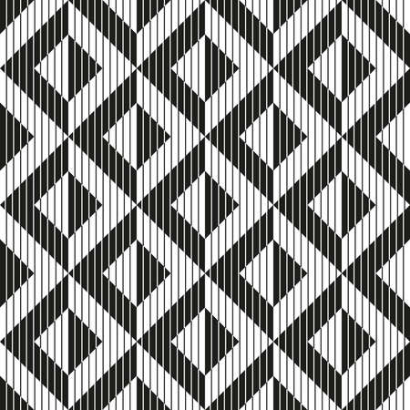 Abstract geometric pattern with stripes, lines. A seamless vector background. White and black ornamentのイラスト素材
