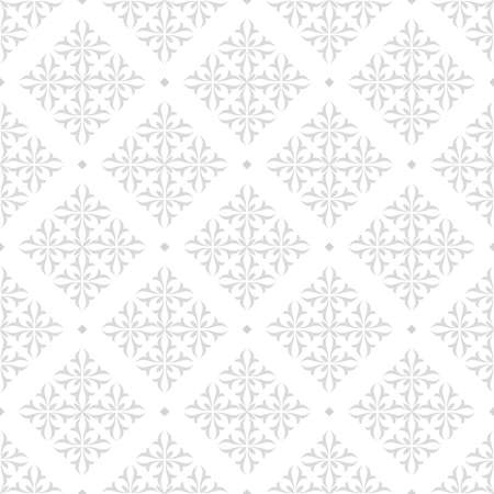 Wallpaper in the style of Baroque. A seamless vector background. White and grey floral ornament. Graphic pattern for fabric, wallpaper, packaging. Ornate Damask flower ornament.のイラスト素材