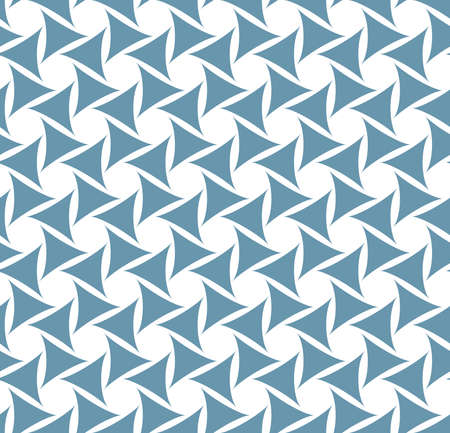Abstract geometric pattern. A seamless vector background. White and blue ornament. Graphic modern...