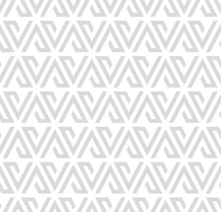 Abstract geometric pattern with stripes, lines. A seamless vector background. White and grey ornament. Simple lattice graphic design.のイラスト素材