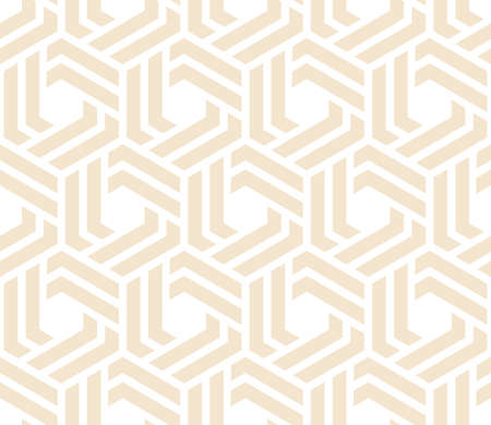 Abstract geometric pattern with stripes, lines. A seamless vector background. White and beige...