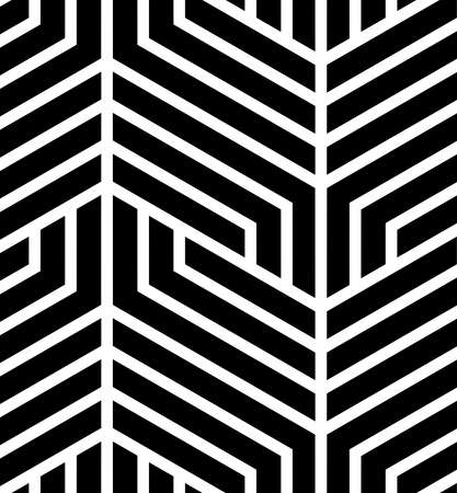 Abstract geometric pattern with stripes, lines. A seamless vector background. White and black ornament. Simple lattice graphic designのイラスト素材
