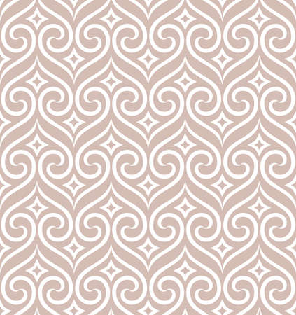 Flower geometric pattern. Seamless vector background. White and pink ornament.のイラスト素材