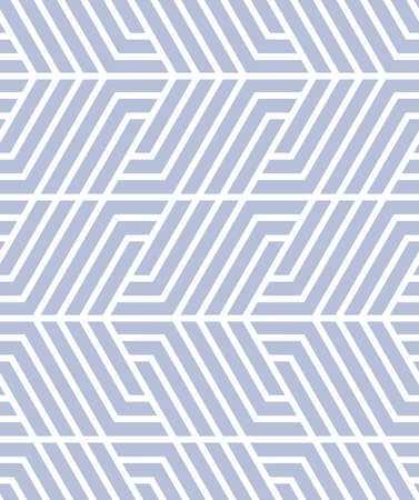 Abstract geometric pattern with stripes, lines. Seamless vector background. White and blue ornament. Simple lattice graphic designのイラスト素材