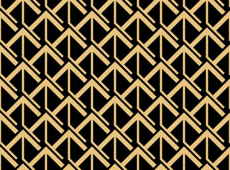 The geometric pattern with lines. Seamless vector background. Gold and black texture. Graphic modern...