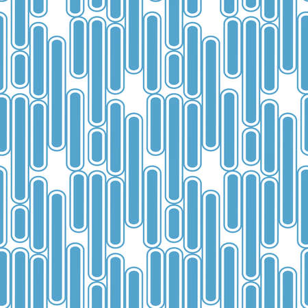 Abstract geometric pattern with stripes, lines. Seamless vector background. White and blue ornament. Simple lattice graphic designのイラスト素材