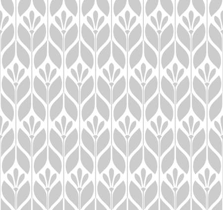 Flower geometric pattern. Seamless vector background. White and grey ornament. Ornament for fabric, wallpaper, packaging, Decorative print.のイラスト素材