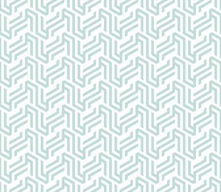 Abstract geometric pattern with stripes, lines. Seamless vector background. White and blue ornament. Simple lattice graphic designのイラスト素材