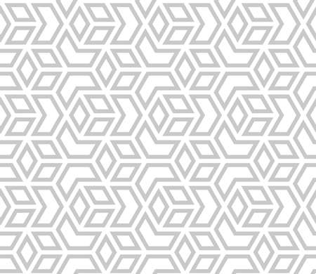 The geometric pattern with lines. Seamless vector background. White and grey texture. Graphic modern pattern. Simple lattice graphic design.のイラスト素材