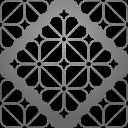 Floral pattern. Vintage wallpaper in the Baroque style. Seamless vector background. Black ornament for fabric, wallpaper, packaging. Ornate Damask flower ornamentのイラスト素材