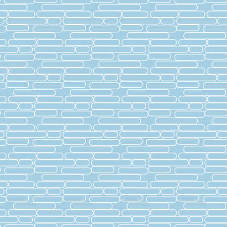 Abstract geometric pattern with stripes, lines. Seamless vector background. White and blue ornament. Simple lattice graphic designのイラスト素材