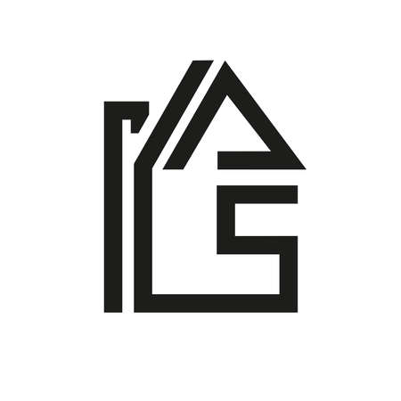 Logo of the house. Graphic vector illustration.のイラスト素材
