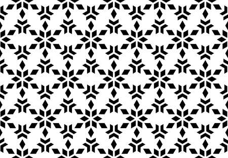Abstract geometric pattern. A seamless vector background. White and black ornament. Graphic modern pattern. Simple lattice graphic designのイラスト素材