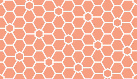 Flower geometric pattern. Seamless vector background. White and pink ornament. Ornament for fabric, wallpaper, packaging, Decorative printのイラスト素材