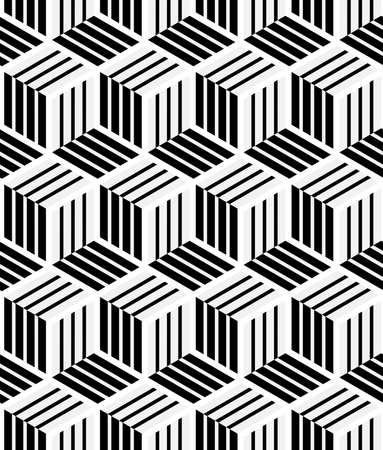 Abstract geometric pattern with stripes, lines. A seamless background. White and black ornamentの写真素材