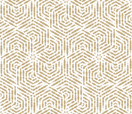 Abstract geometric pattern with stripes, lines. A seamless background. White and gold ornament....