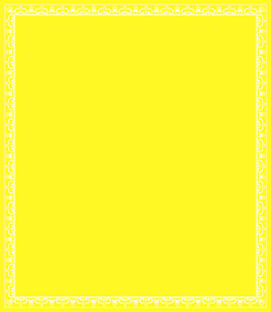 Decorative frame Elegant vector element for design in Eastern style, place for text. Floral yellow border. Lace illustration for invitations and greeting cardsのイラスト素材