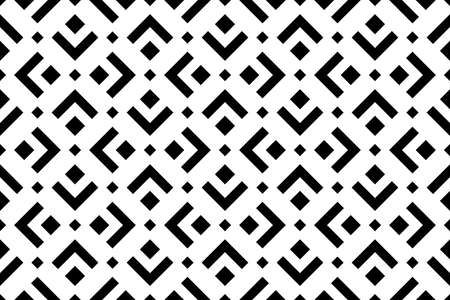 Abstract geometric pattern. A seamless vector background. White and black ornament. Graphic modern pattern. Simple lattice graphic designのイラスト素材