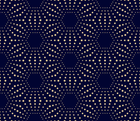 Abstract geometric pattern. A seamless background. Dark blue and gold ornament. Graphic modern...