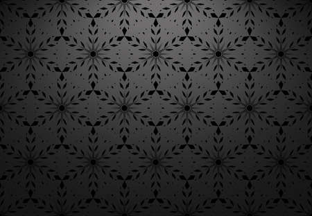 Abstract geometric pattern with lines, snowflakes. A seamless vector background. Black texture....