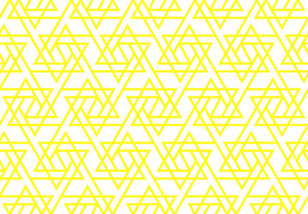 The geometric pattern with lines. Seamless vector background. White and yellow texture. Graphic modern pattern. Simple lattice graphic designのイラスト素材