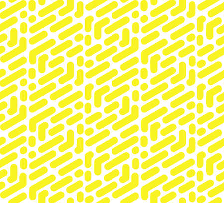 Abstract geometric pattern with stripes, lines. Seamless vector background. White and yellow ornament. Simple lattice graphic designのイラスト素材