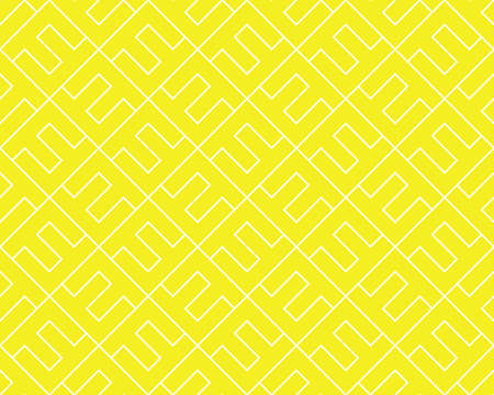 The geometric pattern with lines. Seamless vector background. White and yellow texture. Graphic modern pattern. Simple lattice graphic designのイラスト素材