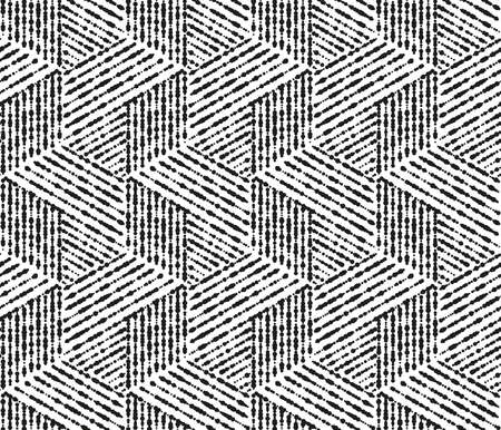 Abstract geometric pattern with stripes, lines. Seamless background. White and black ornament. Simple lattice graphic designの写真素材