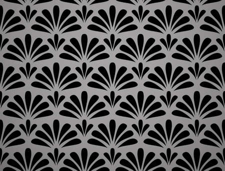 Flower geometric pattern. Seamless background. Black ornament. Ornament for fabric, wallpaper, packaging, Decorative printの写真素材