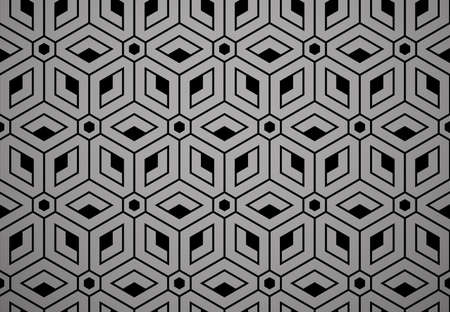 Abstract geometric pattern. A seamless vector background. Black and grey ornament. Graphic modern pattern. Simple lattice graphic designのイラスト素材
