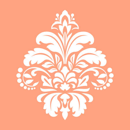 Damask graphic ornament. Floral design element. Pink patternの写真素材