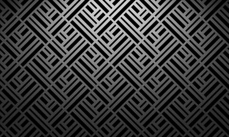Abstract geometric pattern with stripes, lines. Seamless vector background. Black ornament. Simple...