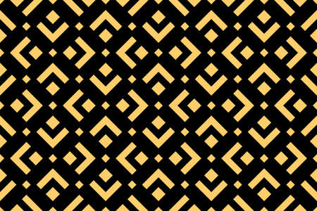 Abstract geometric pattern. A seamless vector background. Black and gold ornament. Graphic modern...