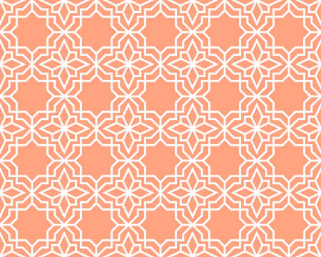 Abstract geometry pattern in Arabian style. Seamless background. White ...