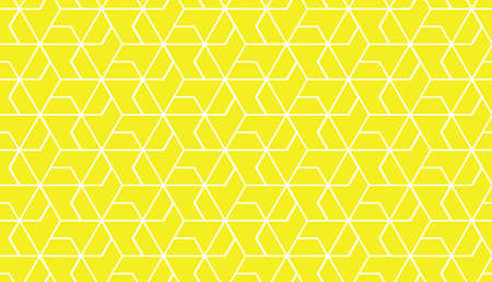 Abstract geometric pattern. A seamless vector background. White and yellow ornament. Graphic modern pattern. Simple lattice graphic designのイラスト素材
