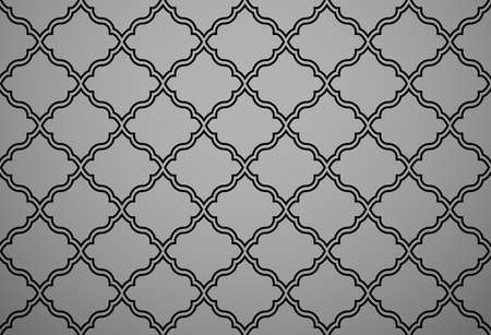 Abstract geometry pattern in Arabian style. Seamless vector background. Black graphic ornament....