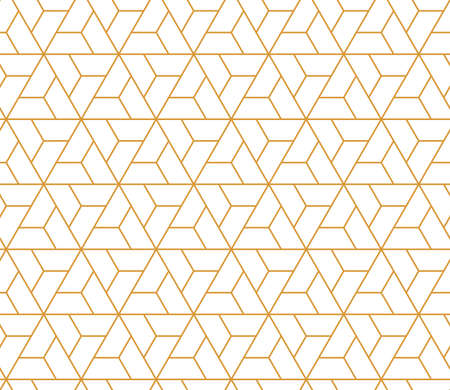 Abstract geometric pattern. A seamless vector background. White and gold ornament. Graphic modern...