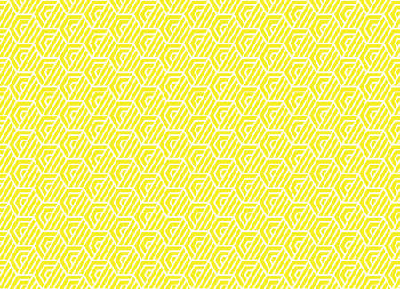 Abstract geometric pattern with stripes, lines. Seamless vector background. White and yellow...