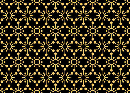 Abstract geometric pattern. A seamless vector background. Gold and black ornament. Graphic modern...
